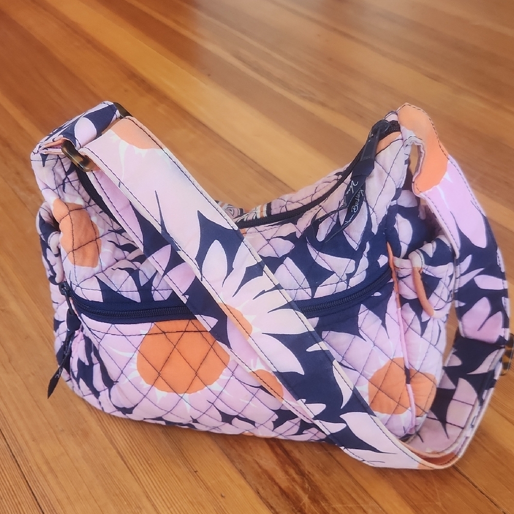Vera Bradley Quilted Shoulder Bag - Pink, Orange, Blue